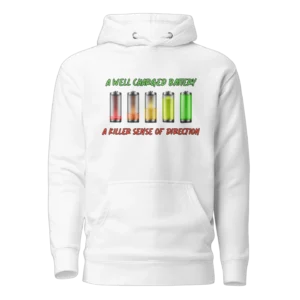 E-Scooter Hoodie: Killer Sense Of Direction (White)