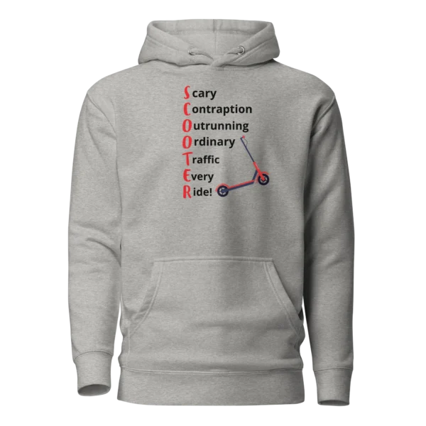E-Scooter Graphic Hoodie: SCOOTER Acronym (Grey)