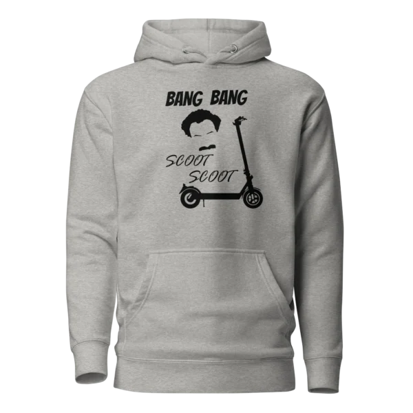 E-Scooter Graphic Hoodie: BAND BANG SCOOT SCOOT (Grey)