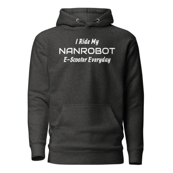 E-Scooter Graphic Hoodie: I Ride My NANROBOT Everyday (Charcoal)