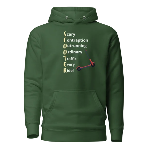 E-Scooter Graphic Hoodie: SCOOTER Acronym (Forrest Green)