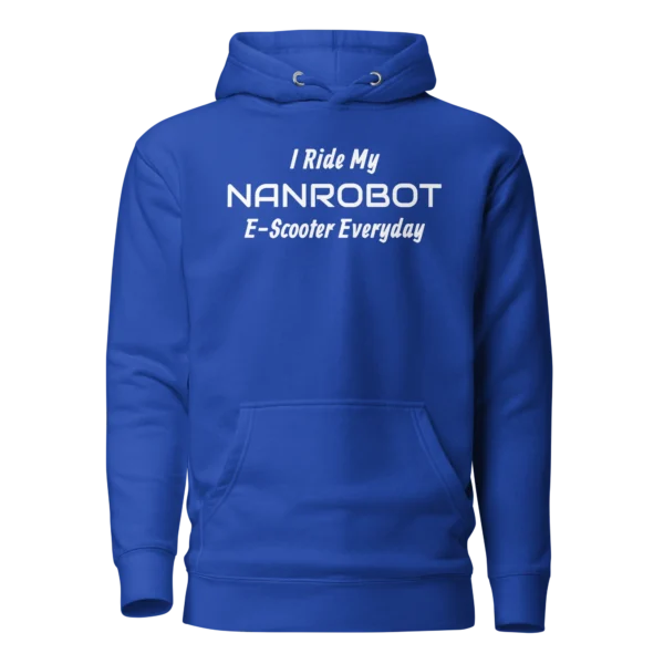 E-Scooter Graphic Hoodie: I Ride My NANROBOT Everyday (Royal Blue)