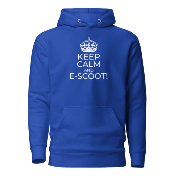 E-Scooter Graphic Hoodie: Keep Calm And E-Scoot (Navy Blue)