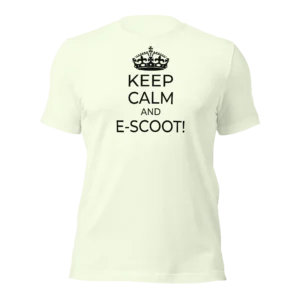 Funny e-scooter T-Shirt: Keep Calm And E-Scoot! (Citron)
