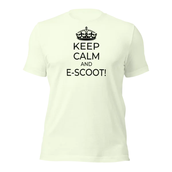 Funny T-Shirt: Keep Calm And E-Scoot! (Citron)