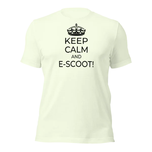 Funny e-scooter T-Shirt: Keep Calm And E-Scoot! (Citron)