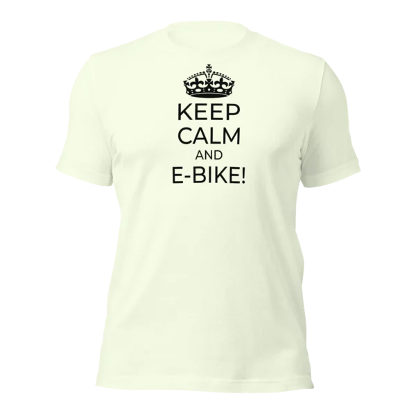Funny T-Shirt: Keep Calm And E-Bike (Citron)