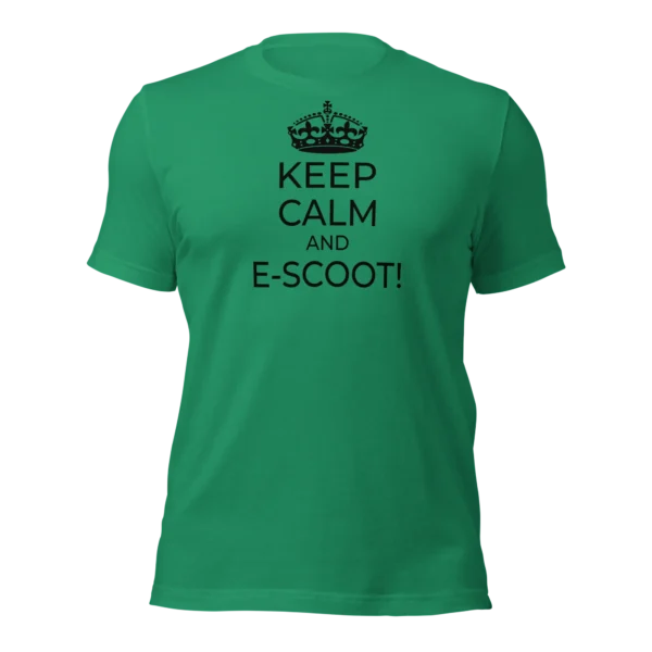 Funny e-scooter T-Shirt: Keep Calm And E-Scoot! (Green)