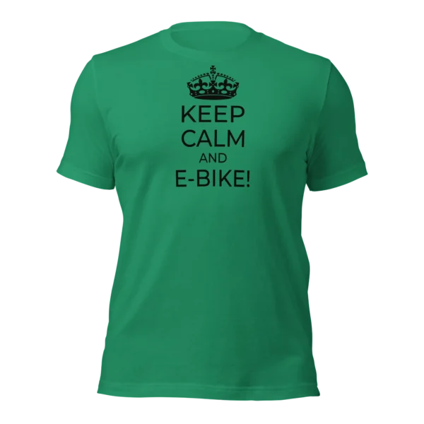 Funny T-Shirt: Keep Calm And E-Bike (Green)