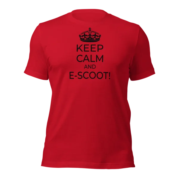 Funny T-Shirt: Keep Calm And E-Scoot! (Red)