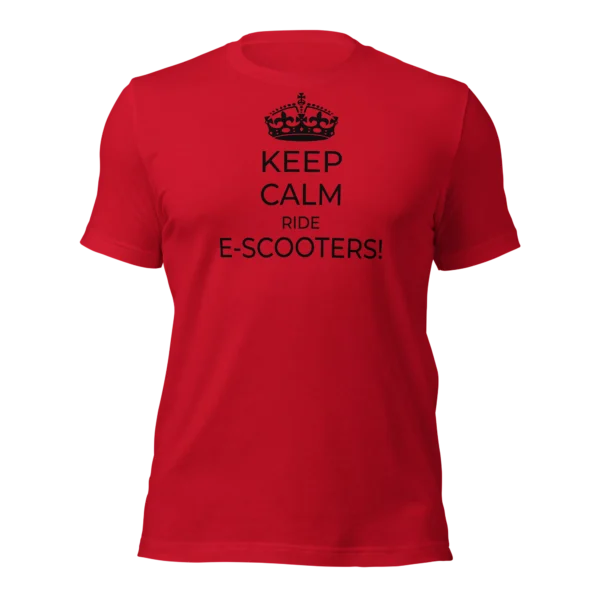 Funny T-Shirt: Keep Calm Ride E-Scooters (Red)