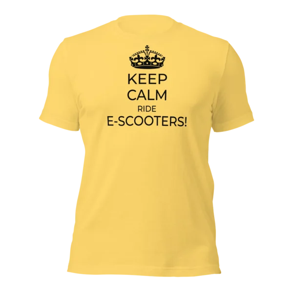 Funny T-Shirt: Keep Calm Ride E-Scooters (Yellow)