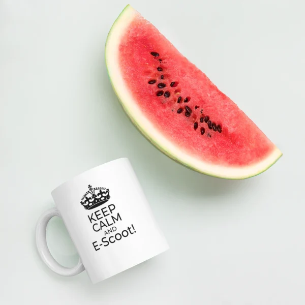 Funny Coffee Mug: Keep Calm And E-Scoot! (11oz)