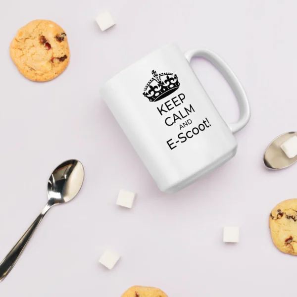 Funny Coffee Mug: Keep Calm And E-Scoot! (15oz)