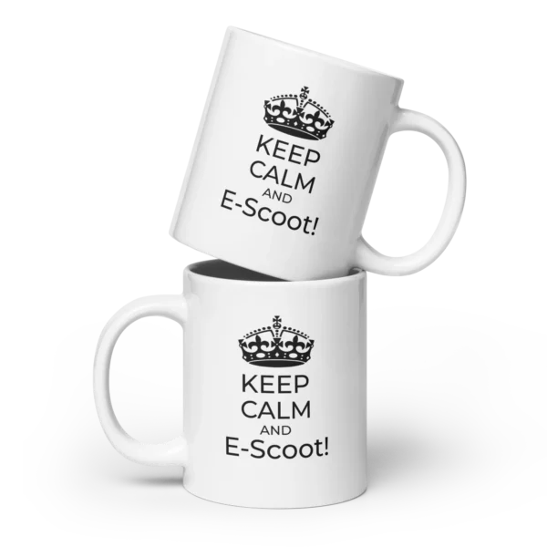 2 Funny Coffee Mugs: Keep Calm And E-Scoot! (20oz)
