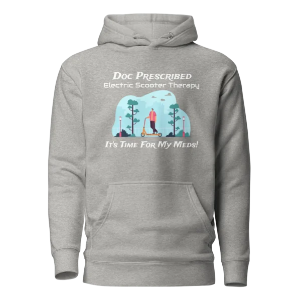 Funny E-Scooter Hoodie: Doc Prescribed Electric Scooter Therapy in grey