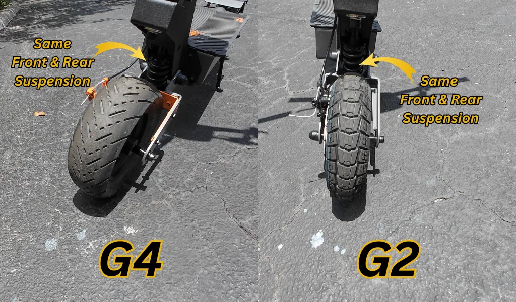 Kukirin G2 vs G4 Tires & Suspension