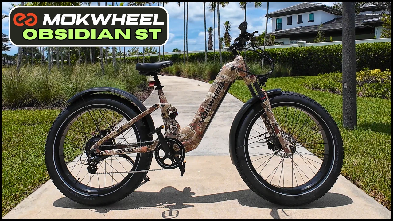 Mokwheel Obsidian ST—28+ MPH speed, powerful torque, and smooth suspension for the ultimate off-road e-bike experience.